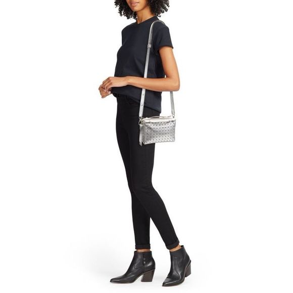 TOD'S Don Studded Metallic Leather Crossbody Bag $2145 - Picture 2 of 15